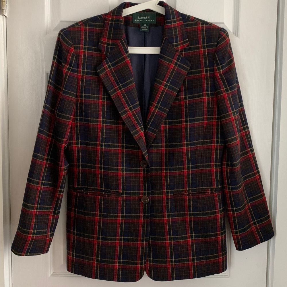 Vintage Ralph Lauren plaid blazer